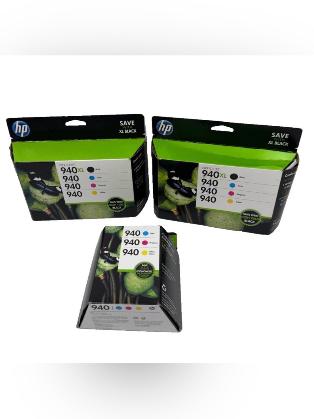 Lot Of 3 Genuine NEW HP 940XL 940 Officejet Combo Packs Expired 2016 2017